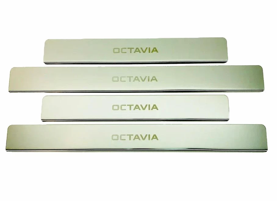 Накладки на пороги из нержавеющей стали 4шт. для Skoda Octavia III (A7)