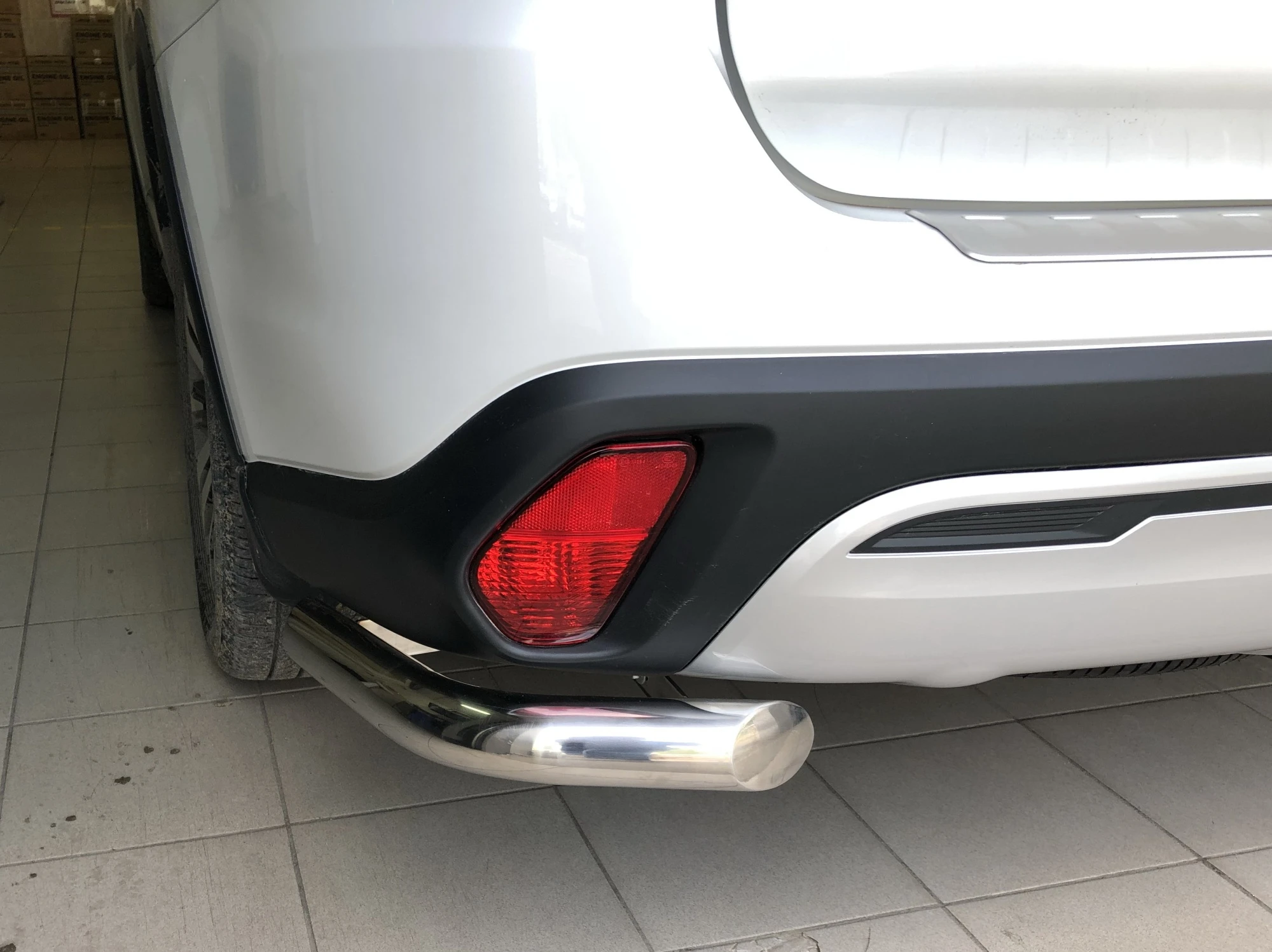 Защита заднего бампера угловая d60 мм для Mitsubishi Outlander III Рестайлинг 3  Юко MSO.19.17