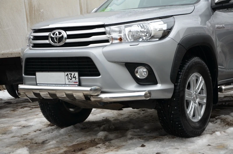 Защита переднего бампера G d76 мм для Toyota Hilux VIII  Юко THL.15.05