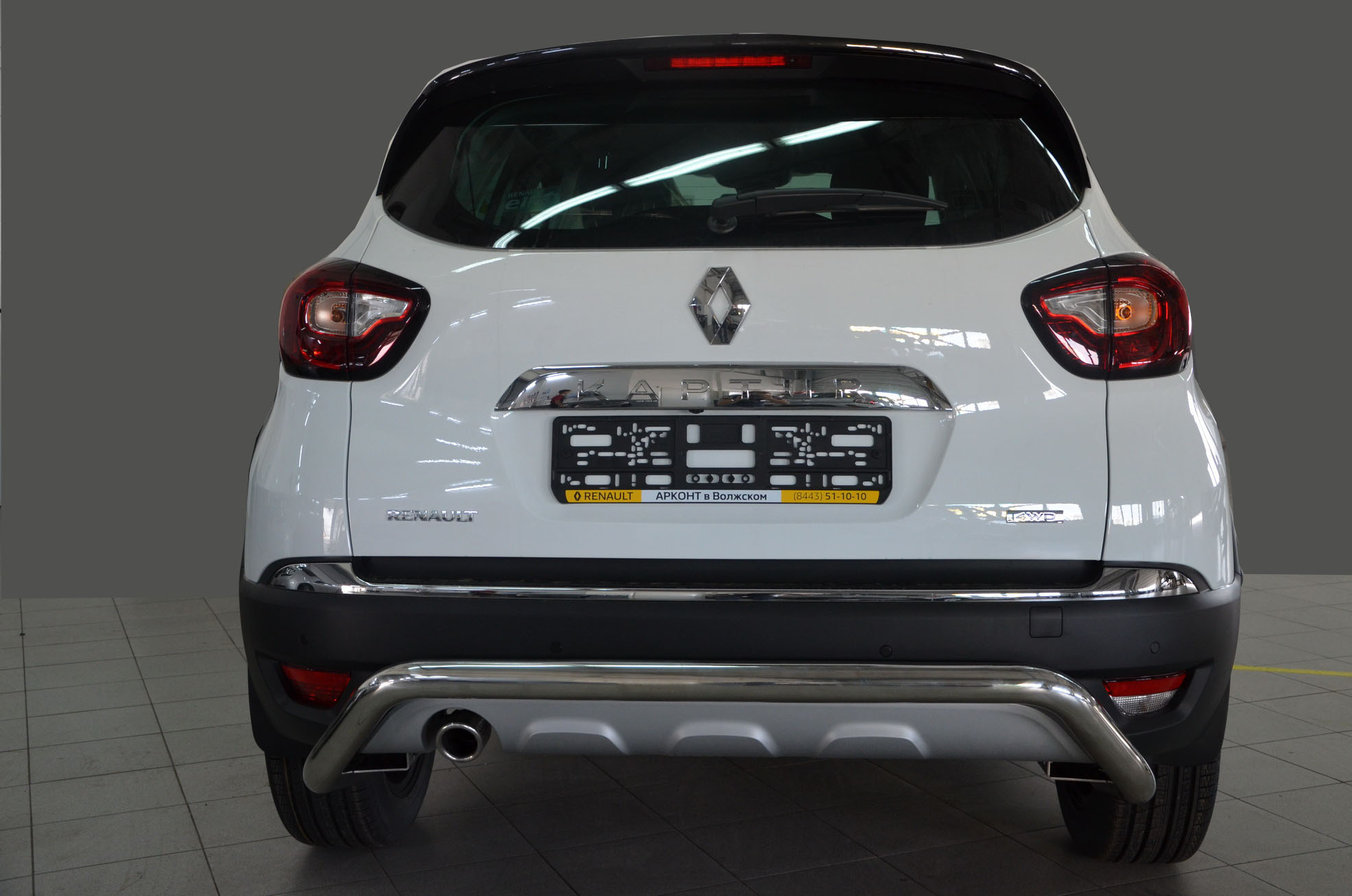 Защита заднего бампера скоба d60 мм для Renault Kaptur I