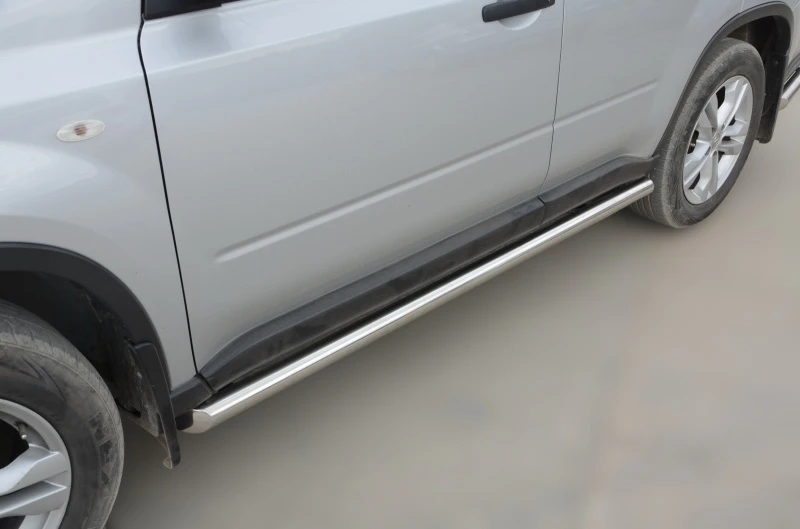 Пороги труба d60 мм для Nissan X-Trail II Рестайлинг  Юко NXT.10.32