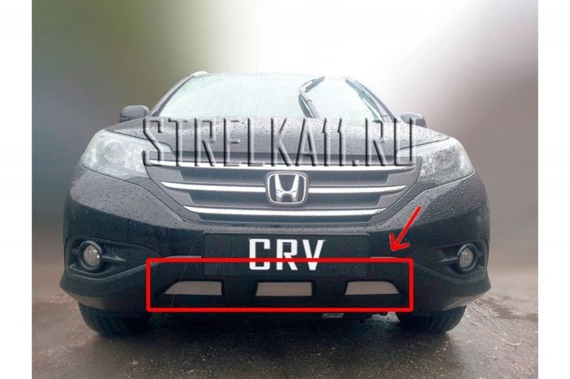 Защитная сетка радиатора для Honda CR-V IV Хром Стрелка 11 HCR-V2.4.chrome