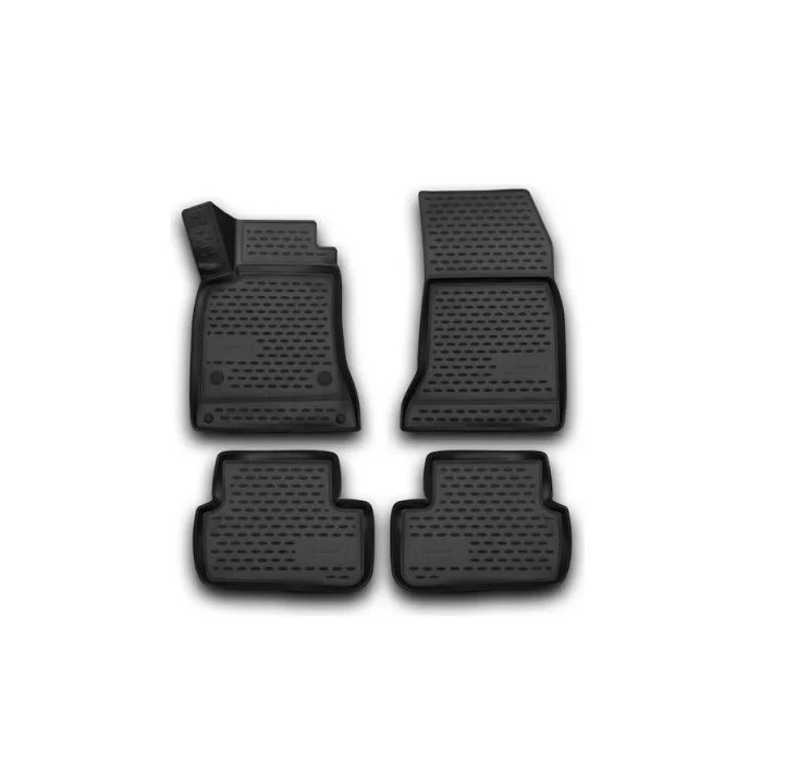 Коврики 3D в салон полиуретан 4 шт для Mercedes-Benz GLA I (X156) Рестайлинг Черный FORMAT FORMAT.3D.34.45.210k