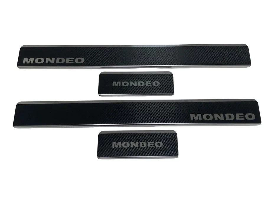 Накладки на пороги нержавеющая сталь под карбон 4шт. для Ford Mondeo V Рестайлинг