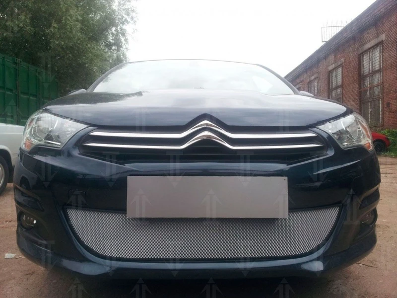 Защитная сетка радиатора низ для Citroen C4 II Хром Стрелка 11 CC4.S.chrome