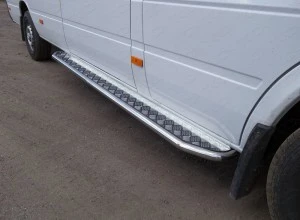 Порог с площадкой 42,4 мм для Mercedes-Benz Sprinter Classic I (W909) Рестайлинг  ТСС MERSPR14-04