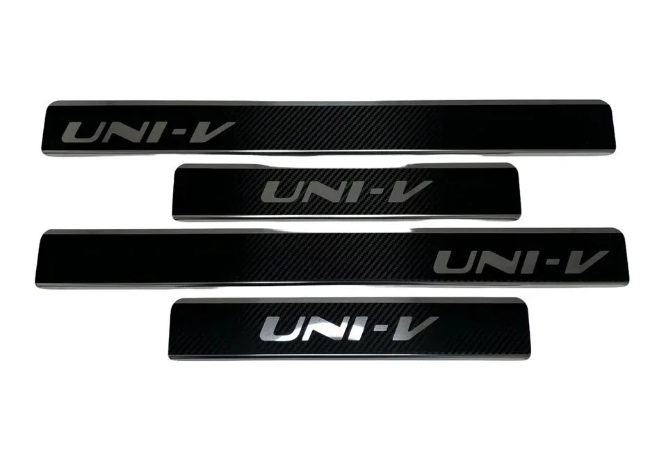 Накладки на пороги нержавеющая сталь под карбон 4шт. для Changan UNI-V