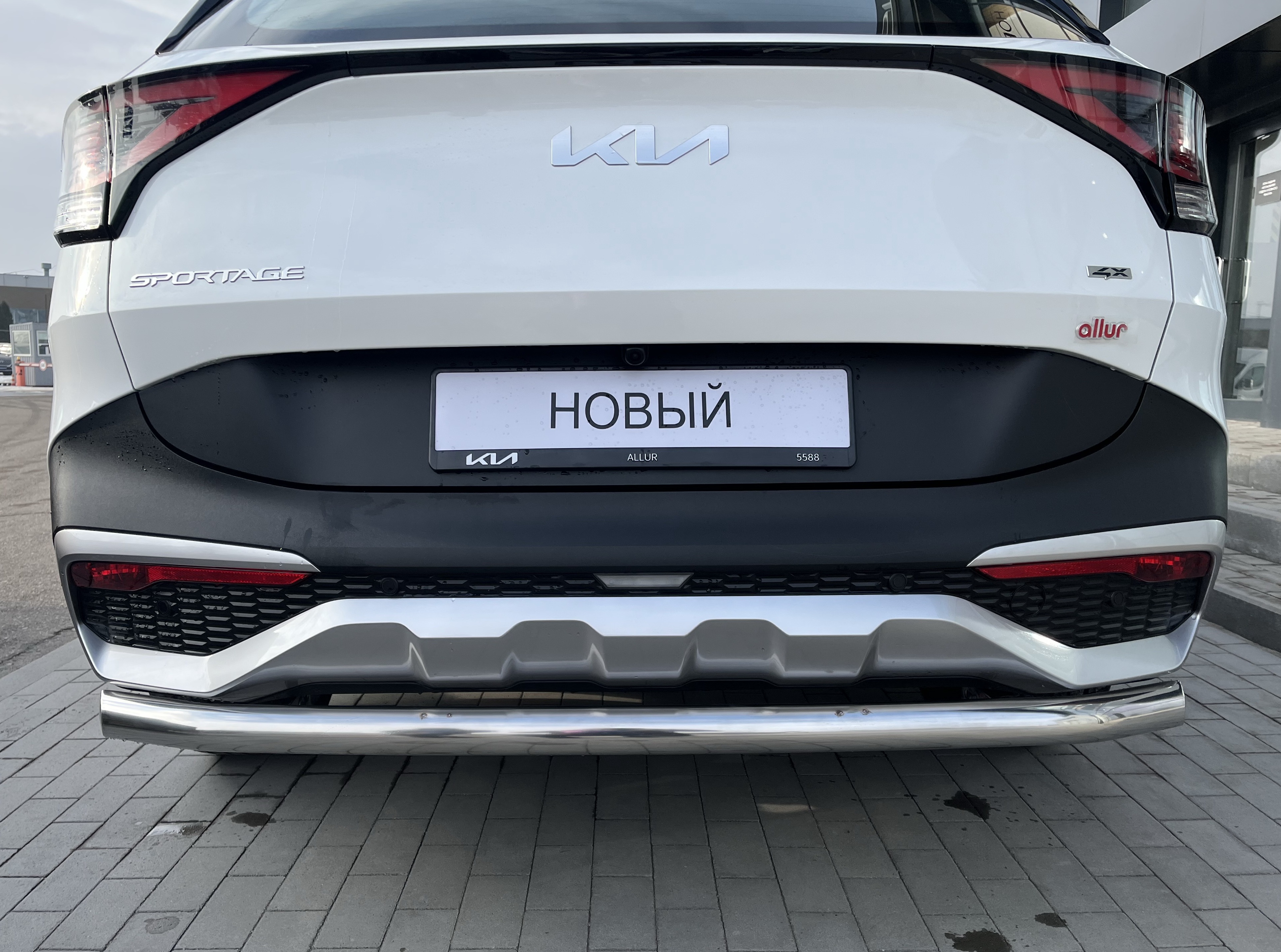 Защита заднего бампера d60 мм для Kia Sportage V