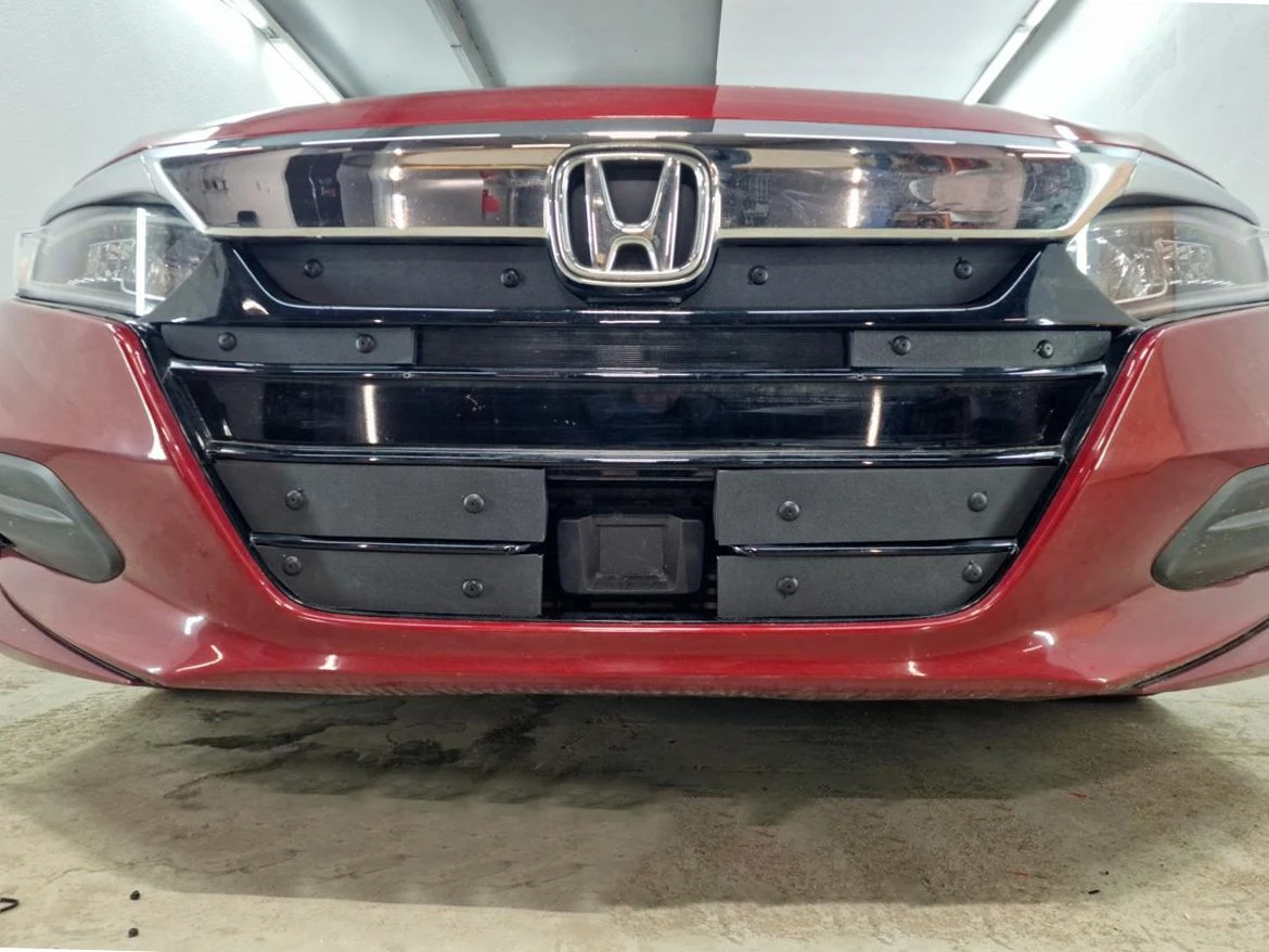 Зимняя заглушка радиатора к съемной сетке низ (4 части) для Honda Accord X  Стрелка 11 HONAC19.bot