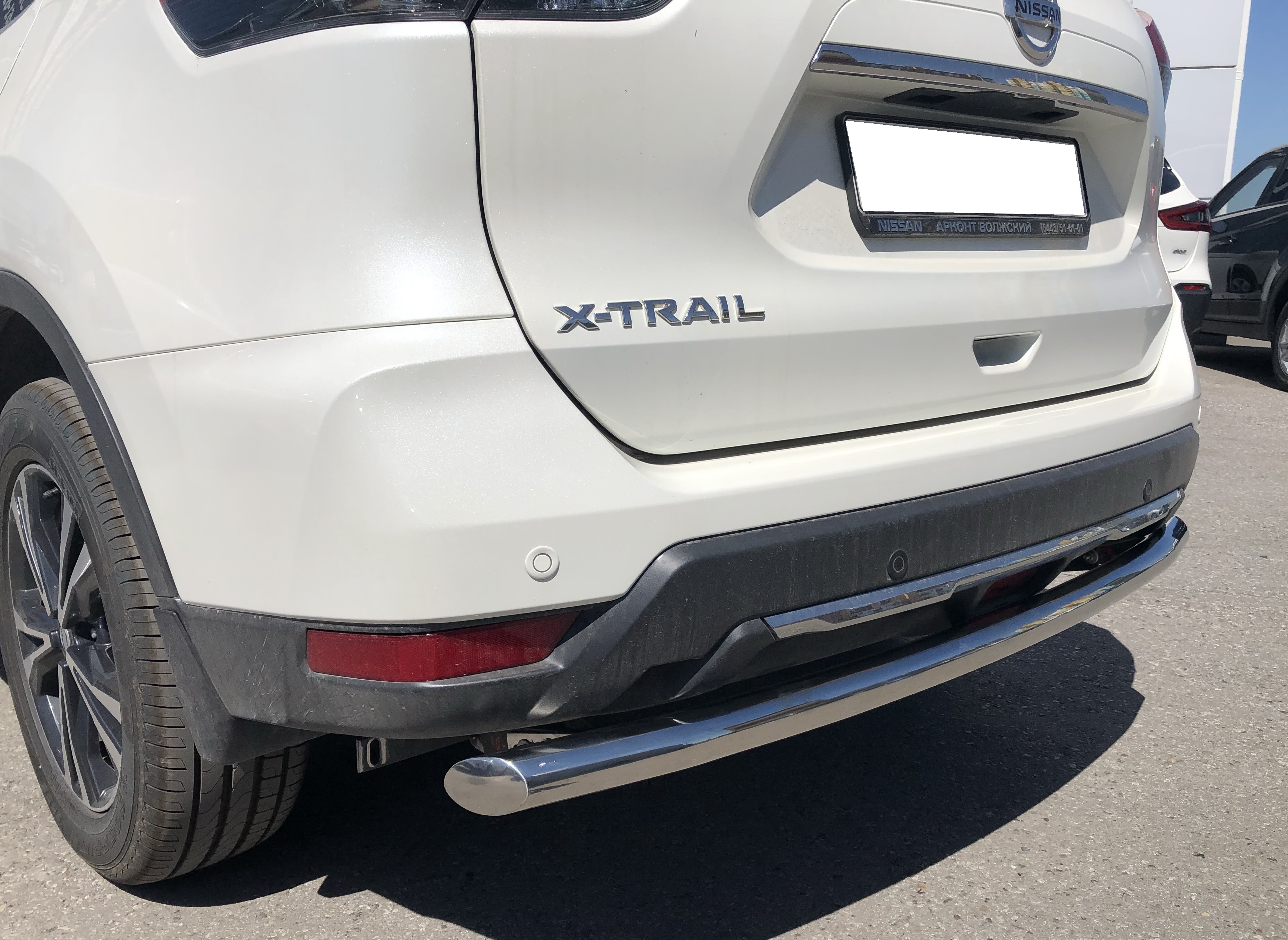 Защита заднего бампера d60 мм для Nissan X-Trail III Рестайлинг
