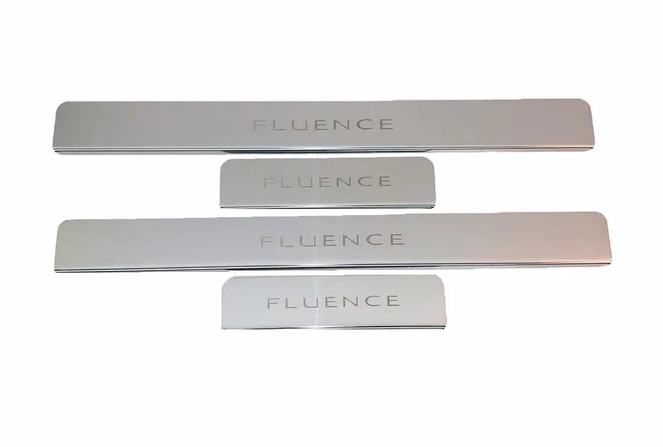 Накладки на пороги из нержавеющей стали 4шт. для Renault Fluence I Рестайлинг