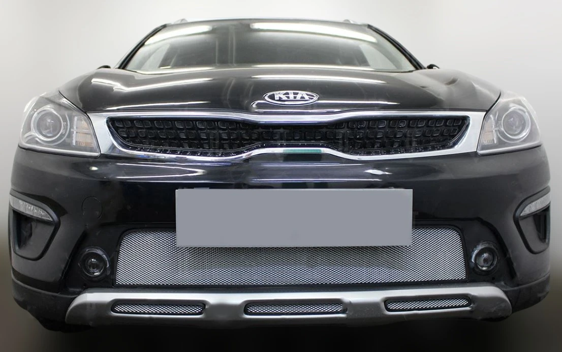 Комплект сеток chrome низ 3 части и центр для Kia Rio X (X-Line) I