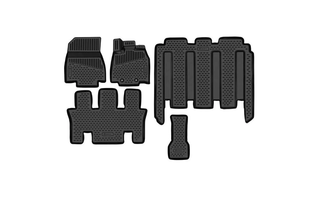 Коврики 3D в салон полиуретан 5 шт для Honda Stepwgn V Рестайлинг Черный Element ELEMENT3DAN0436210k7s