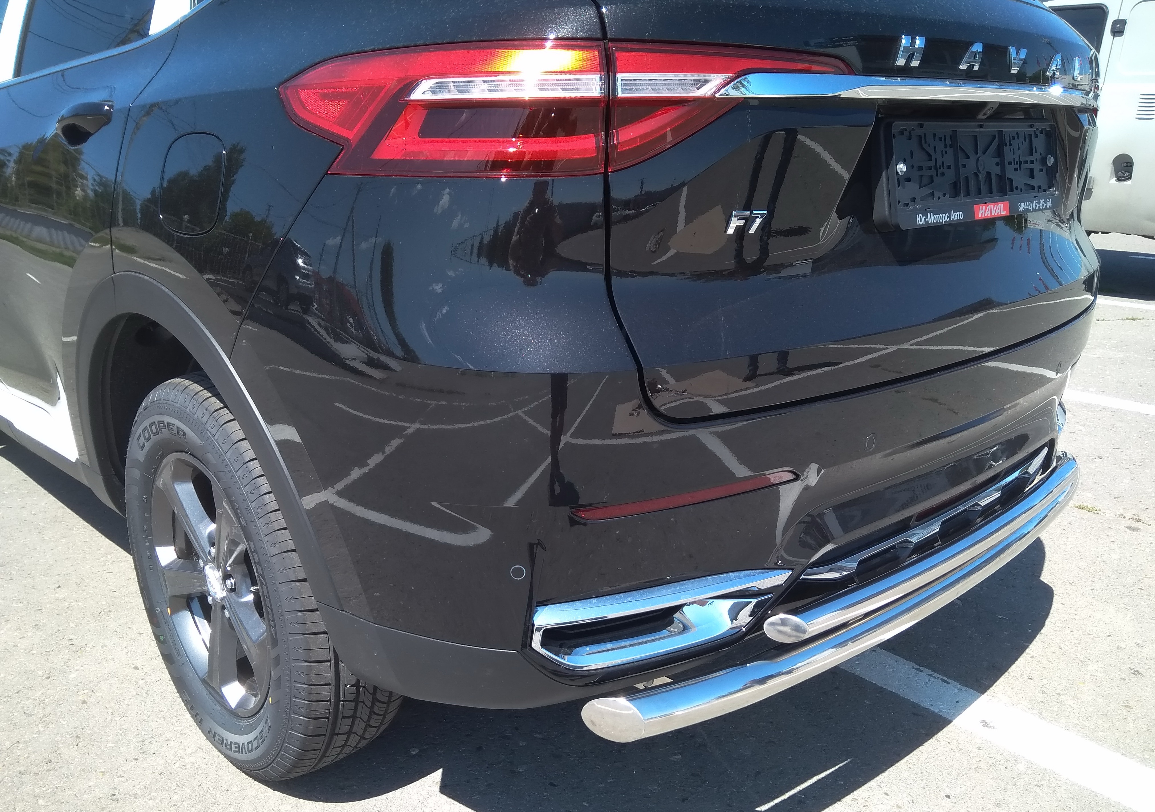 Защита заднего бампера двойная d60/42 мм для Haval F7x I