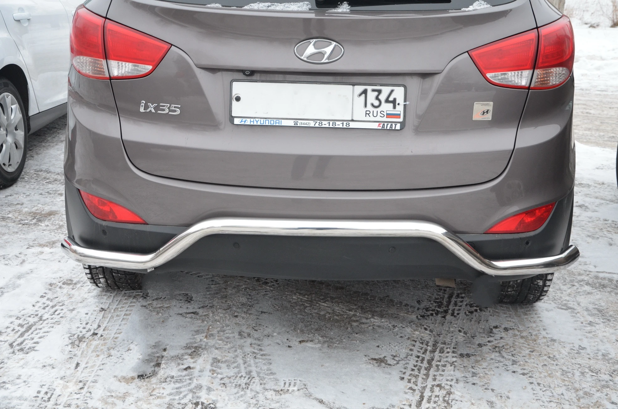Защита заднего бампера волна d53 мм для Hyundai ix35 I  Юко HYX35.10.73
