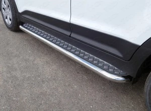 Пороги с площадкой 60,3 мм для Hyundai Creta I