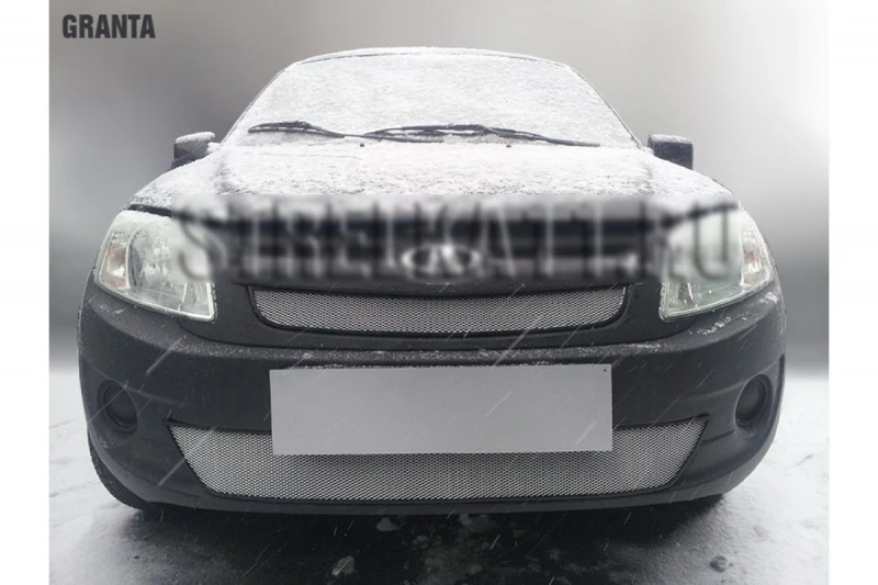 Защитная сетка радиатора комплект 2 части для LADA (ВАЗ) Granta I Хром Стрелка 11 LGR.chrome