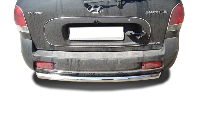 Защита заднего бампера d53 мм для Hyundai Santa Fe Classic I