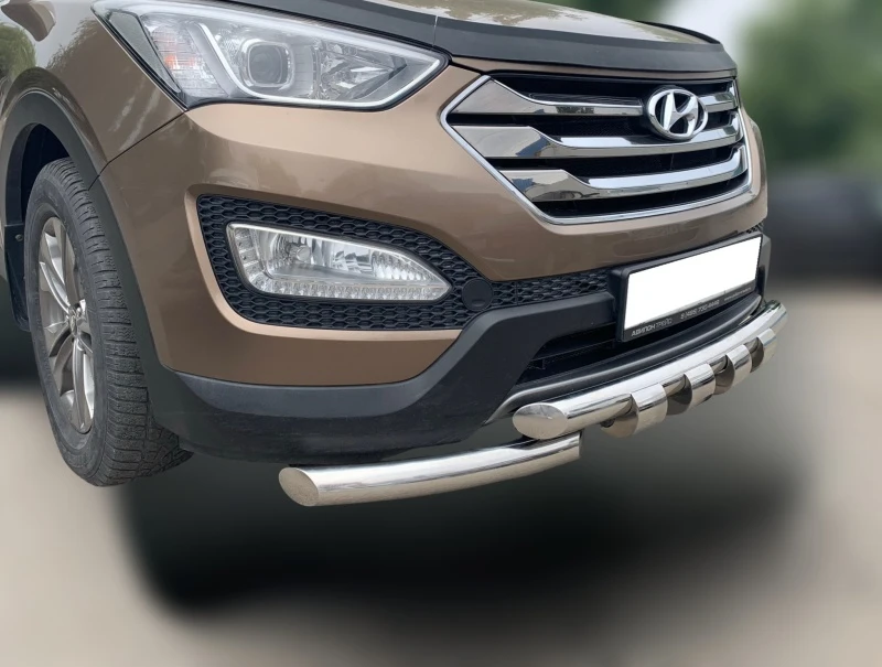 Защита переднего бампера G d60/60 мм для Hyundai Santa Fe III  Юко HYSF.12.05