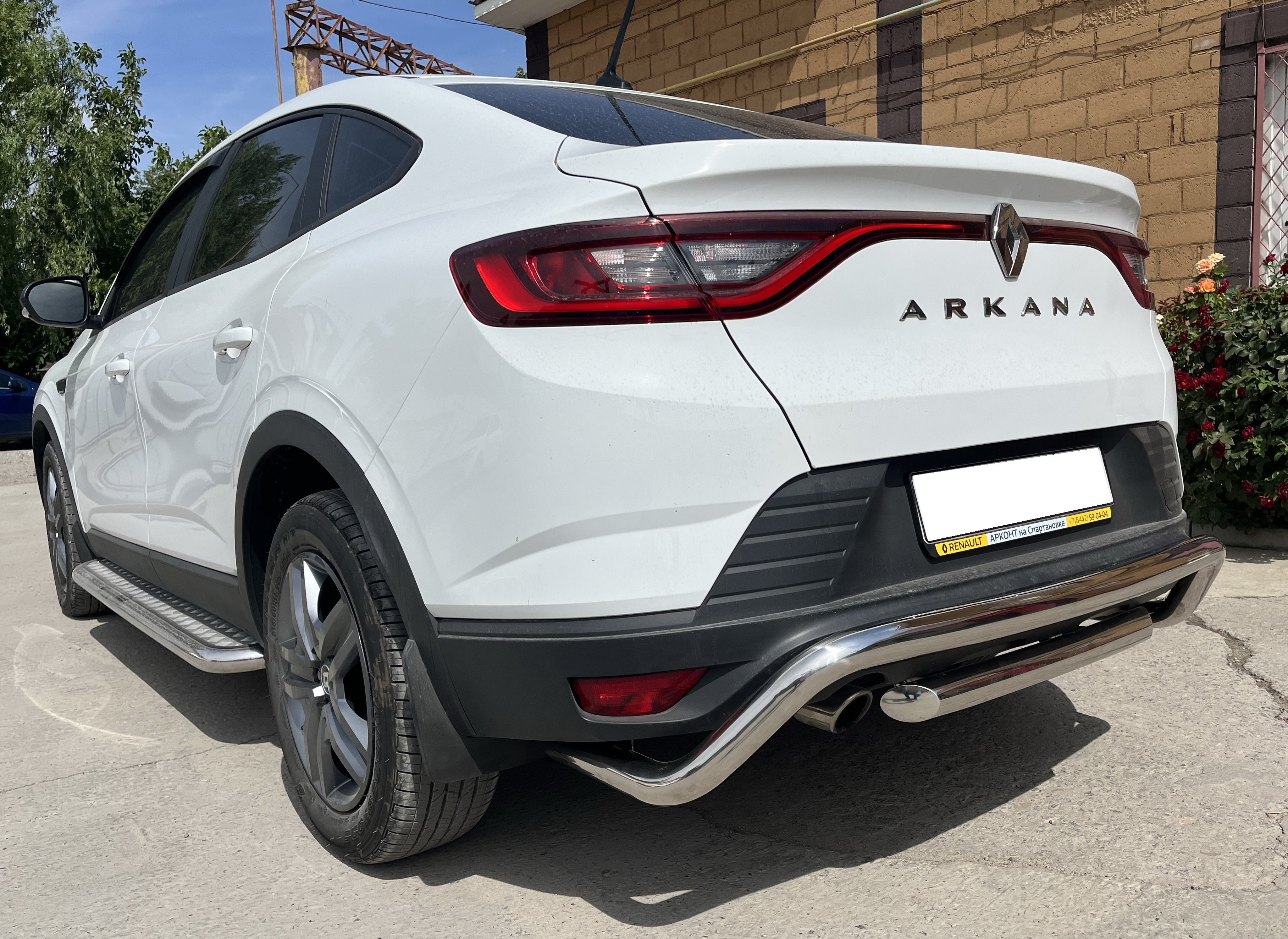 Защита заднего бампера скоба+задняя защита d60 мм для Renault Arkana I