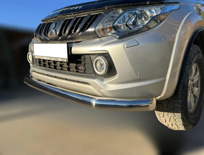 Защита переднего бампера с двумя подгибами d76 мм для Mitsubishi L200 V  Юко MSL200.15.01