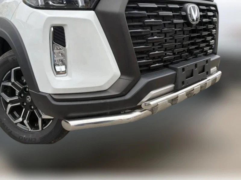 Защита переднего бампера двойная с перемычками d60/42 мм для Changan HUNTER PLUS  Юко CGHTP.22.75