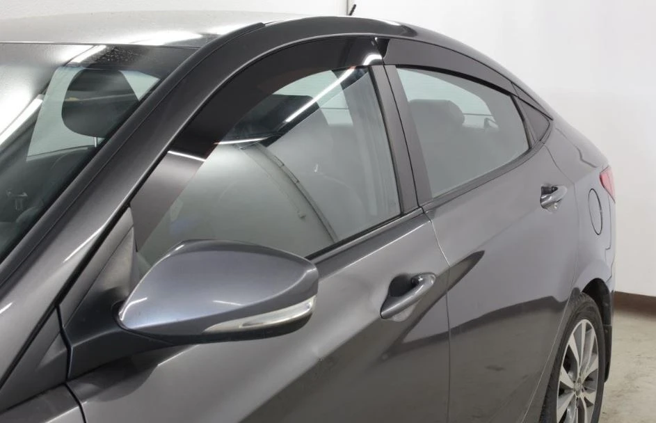 Дефлекторы окон 2D 6 шт (для кузова седан) для Hyundai Solaris I