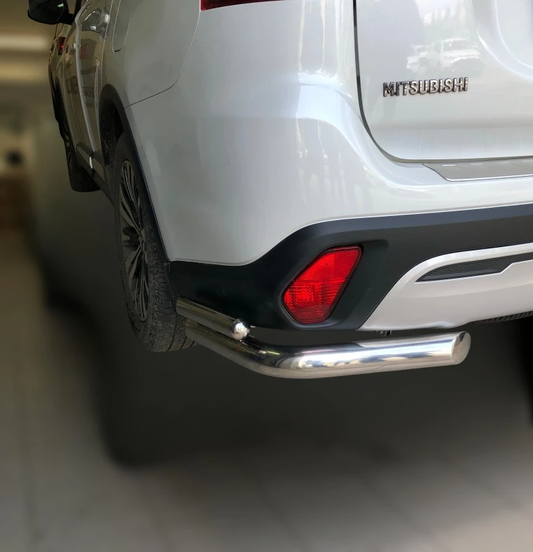 Защита заднего бампера двойная угловая d60/42 мм для Mitsubishi Outlander III Рестайлинг 3  Юко MSO.19.20