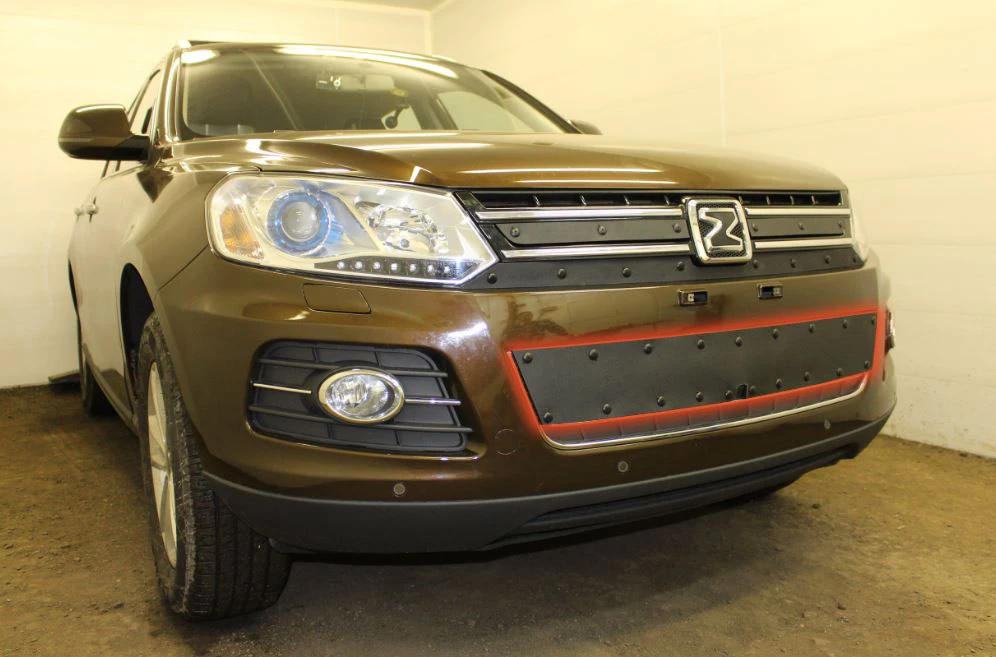 Зимняя заглушка радиатора к съемной сетке низ для Zotye T600 I Черный