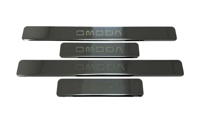 Накладки на пороги из нержавеющей стали 4шт. для Omoda S5 Хром INOX INOX.OMO.S5.2022.ST