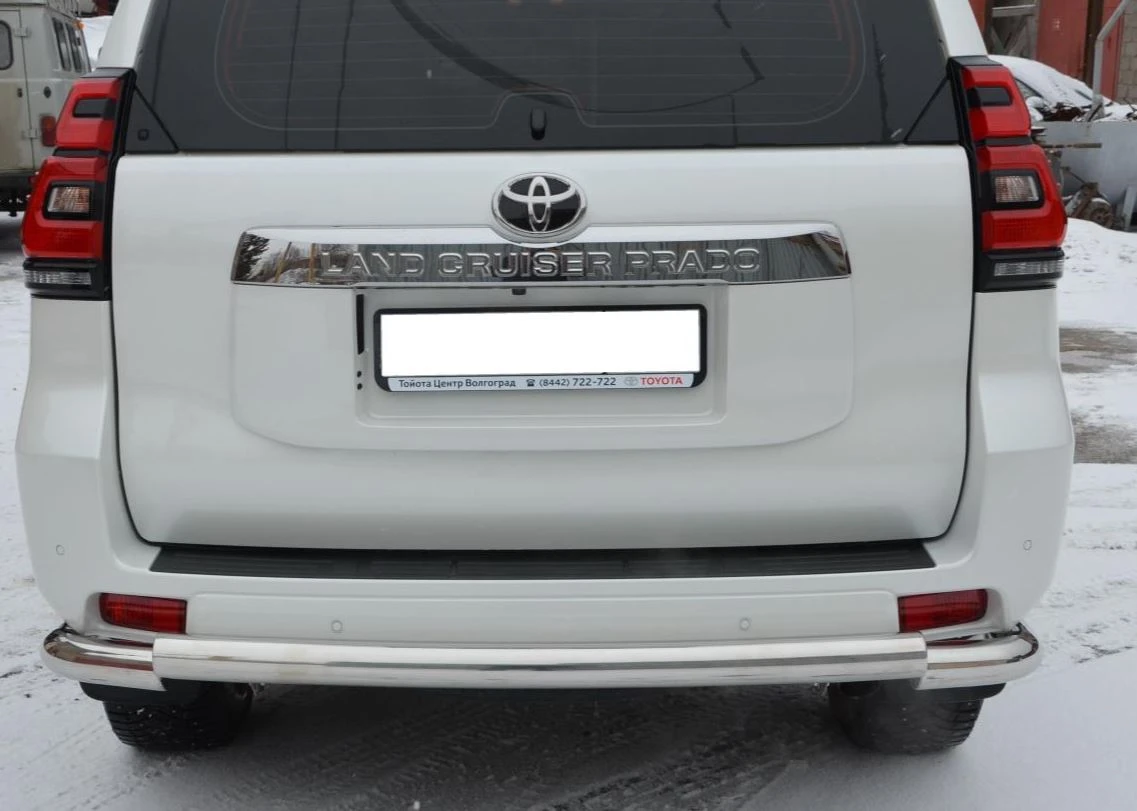 Защита заднего бампера с углами d76 мм для Toyota Land Cruiser Prado 150 Series Рестайлинг 2  Юко TLCP150.17.22