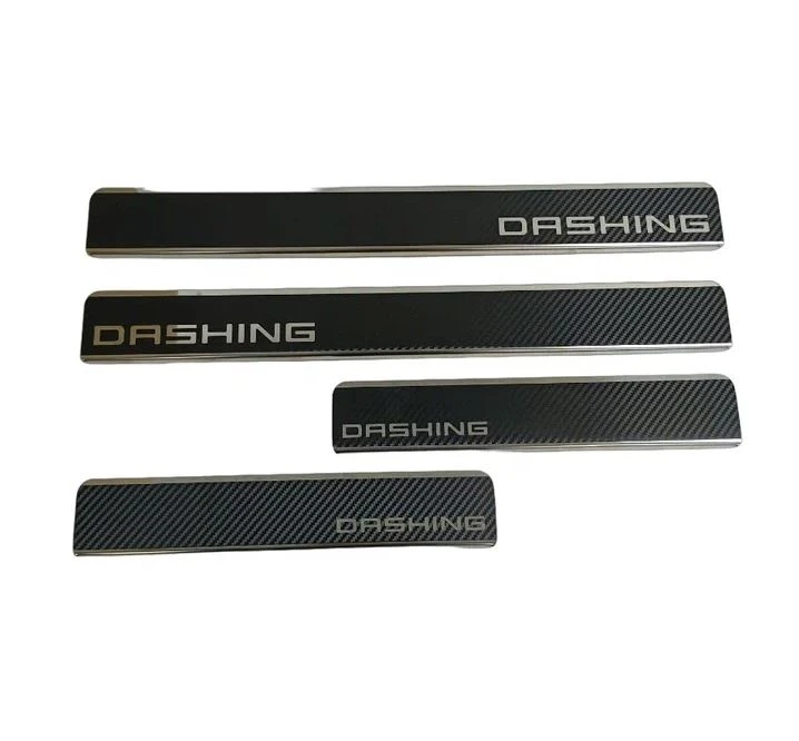 Накладки на пороги нержавеющая сталь под карбон 4шт. для Jetour Dashing  INOX INOX.JETO.DASH.2023.CARBON