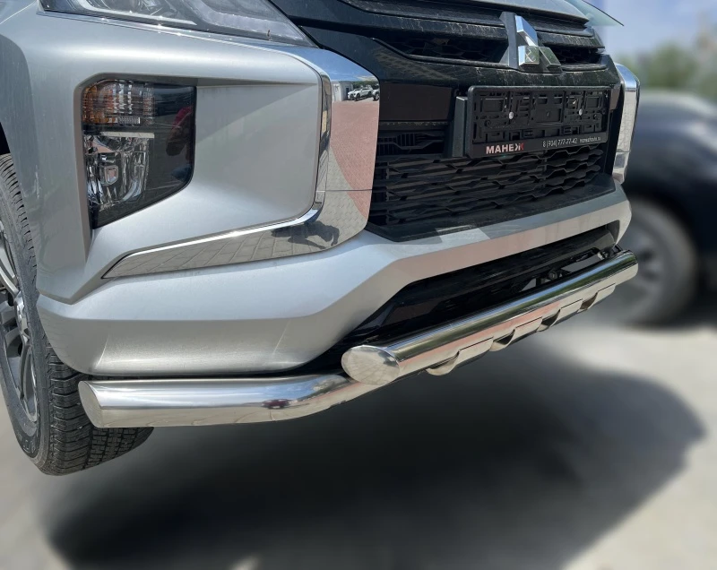 Защита переднего бампера G d76 мм для Mitsubishi L200 V Рестайлинг  Юко MSL200.19.05