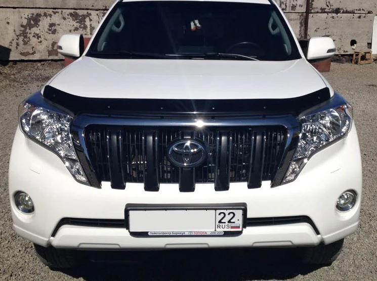 Дефлектор капота темный для Toyota Land Cruiser Prado 150 Series Рестайлинг 1
