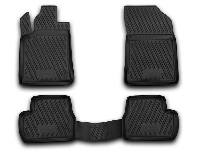 Коврики 3D в салон полиуретан 4 шт для Citroen C3 II Рестайлинг Черный Element CARCRN00031