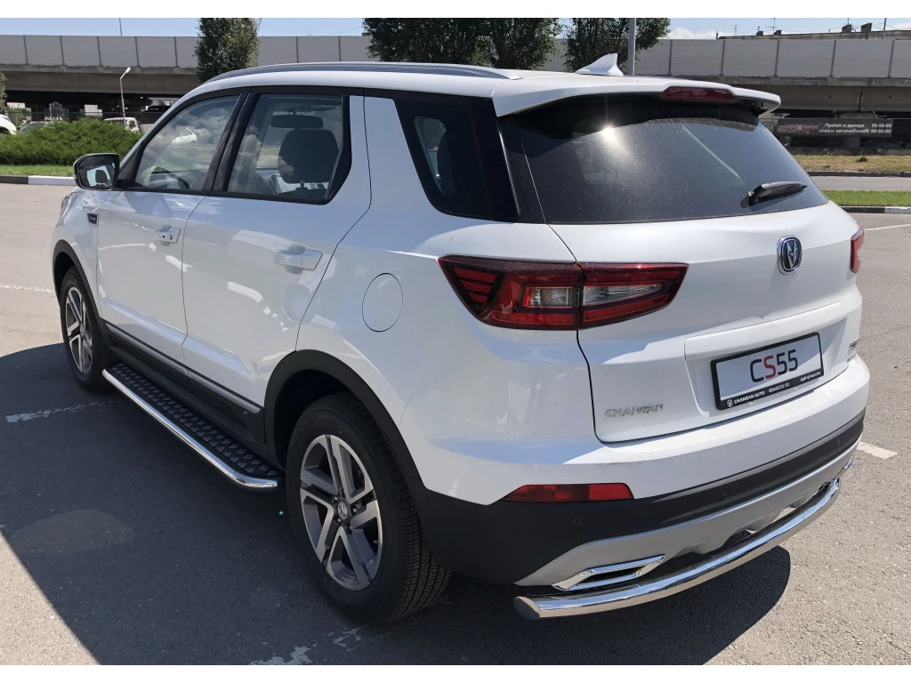 Защита заднего бампера d60 мм для Changan CS55 I  Юко CGCS55.18.13