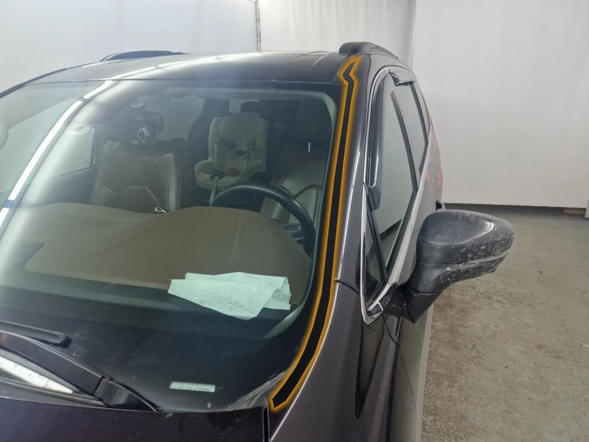 Водосток лобового стекла Премиум для Chrysler Pacifica RU Рестайлинг Черный Стрелка 11 VP.004