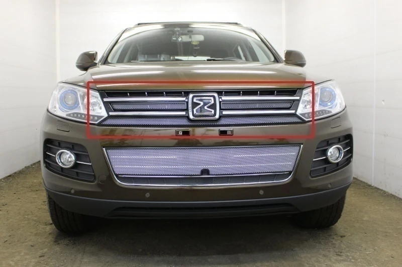 Защитная сетка радиатора верх 3 части для Zotye T600 I Хром Стрелка 11 ZT600.top.chrome