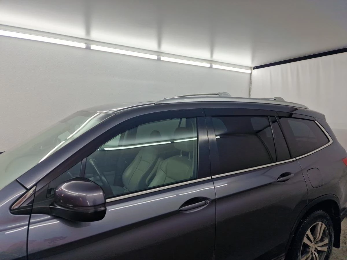 Дефлекторы окон 2D 6 шт для Honda Pilot III Черные