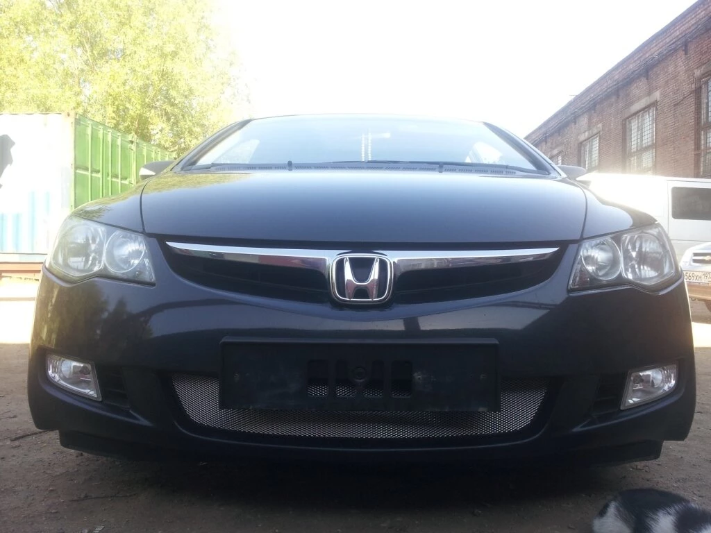 Защитная сетка радиатора для Honda Civic VIII Хром