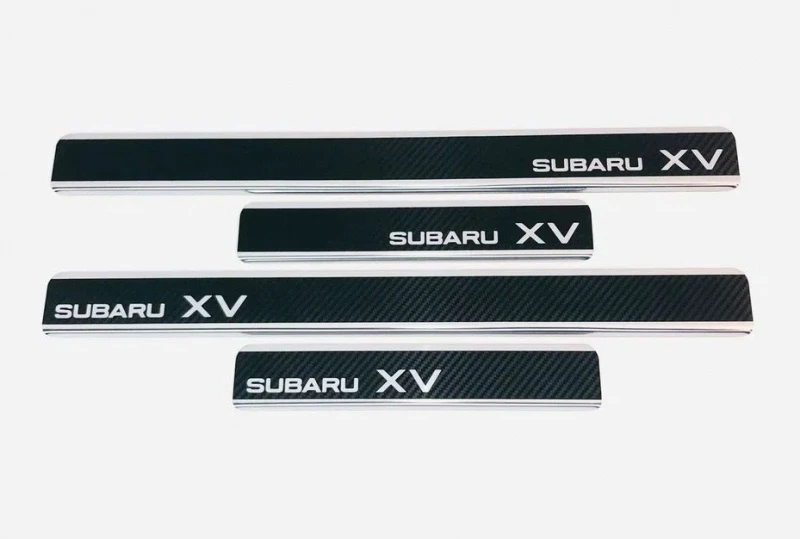 Накладки на пороги нержавеющая сталь под карбон 4шт. для Subaru XV II Карбон INOX INOX.SUB.XV.2011.CARBON