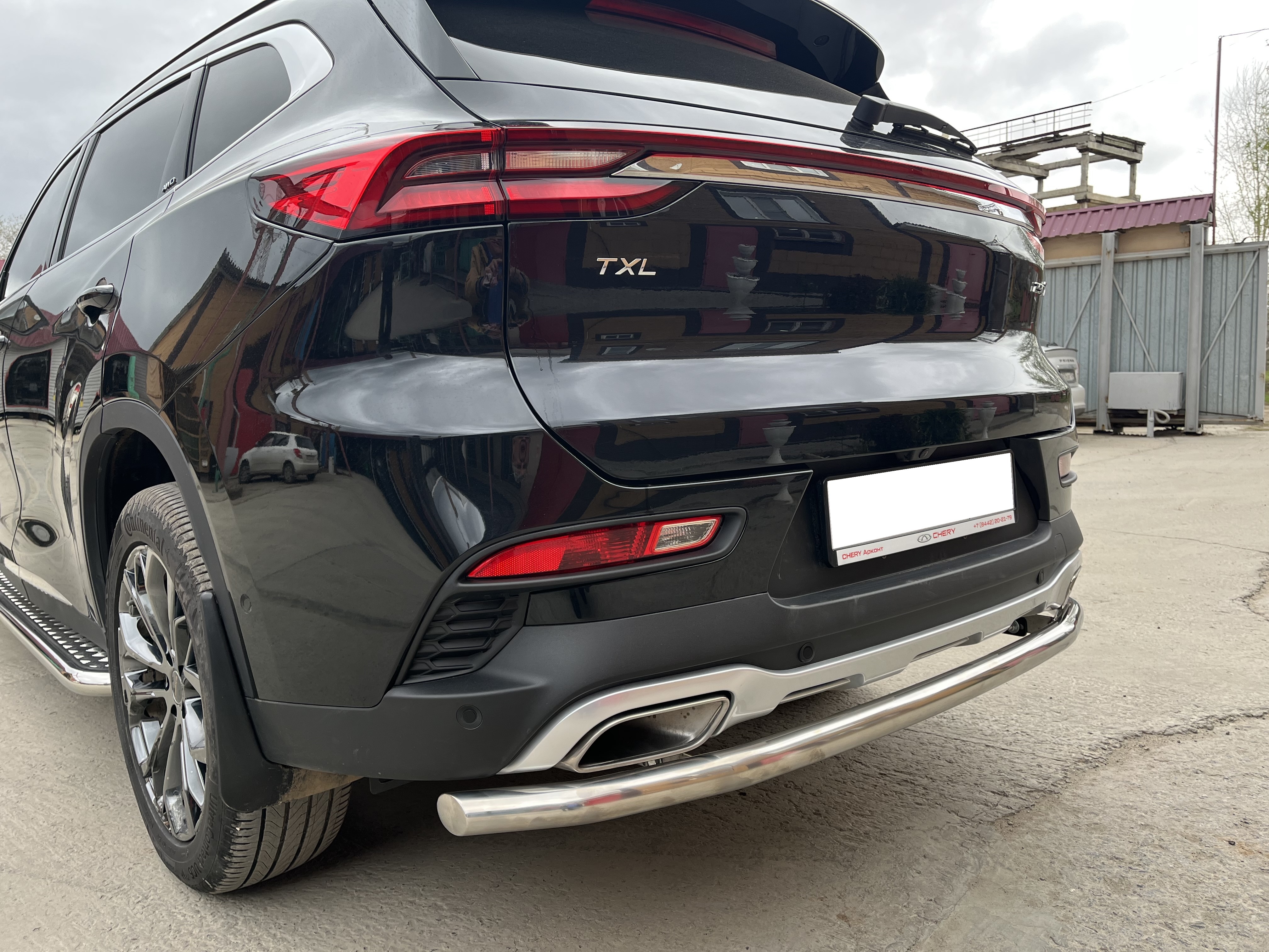 Защита заднего бампера d53 мм для EXEED TXL I