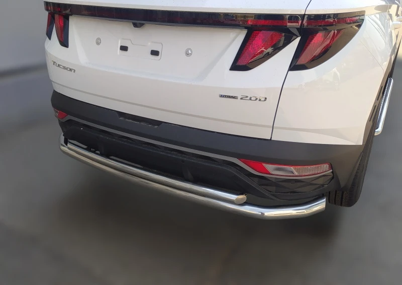 Защита заднего бампера двойная d60/42 мм для Hyundai Tucson IV  Юко HTUC.21.16