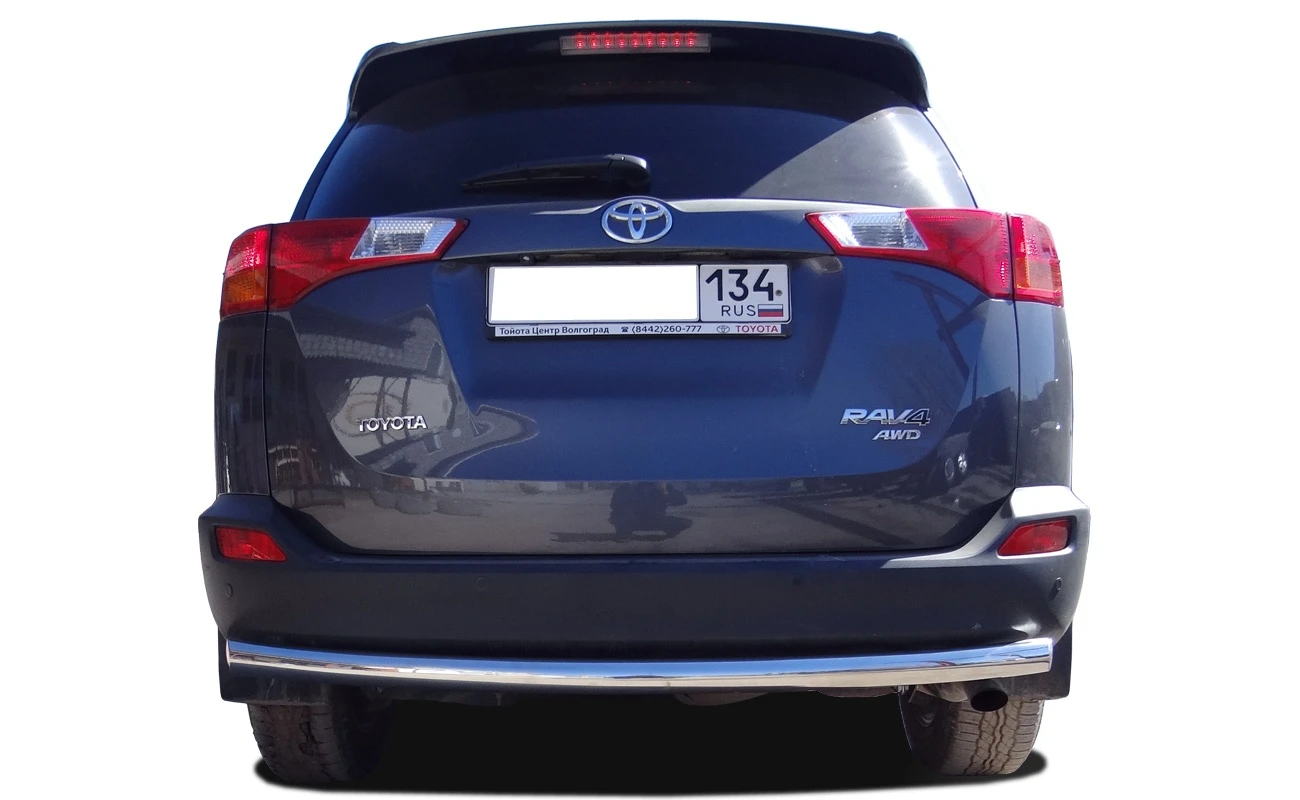 Защита заднего бампера d60 мм для Toyota RAV4 IV (XA40)  Юко TRAV.13.13