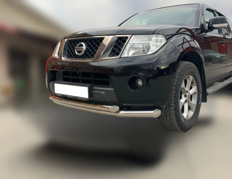 Защита переднего бампера двойная d76/60 мм для Nissan Navara (Frontier) III (D40)  Юко NN.05.04