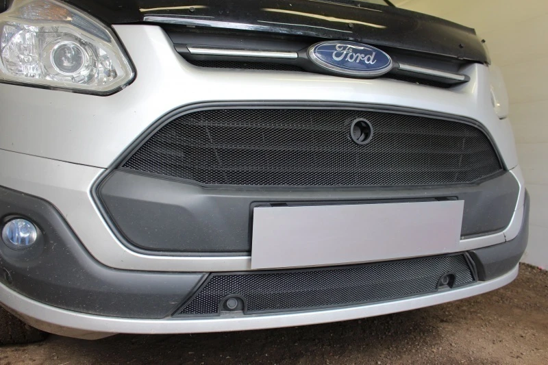 Защитная сетка радиатора низ для Ford Tourneo Custom I Хром Стрелка 11 FTC12.bot.chrome
