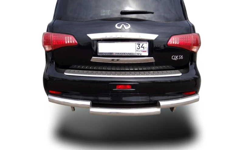 Защита заднего бампера d76 мм для Infiniti QX56 II  Юко IQX.11.12