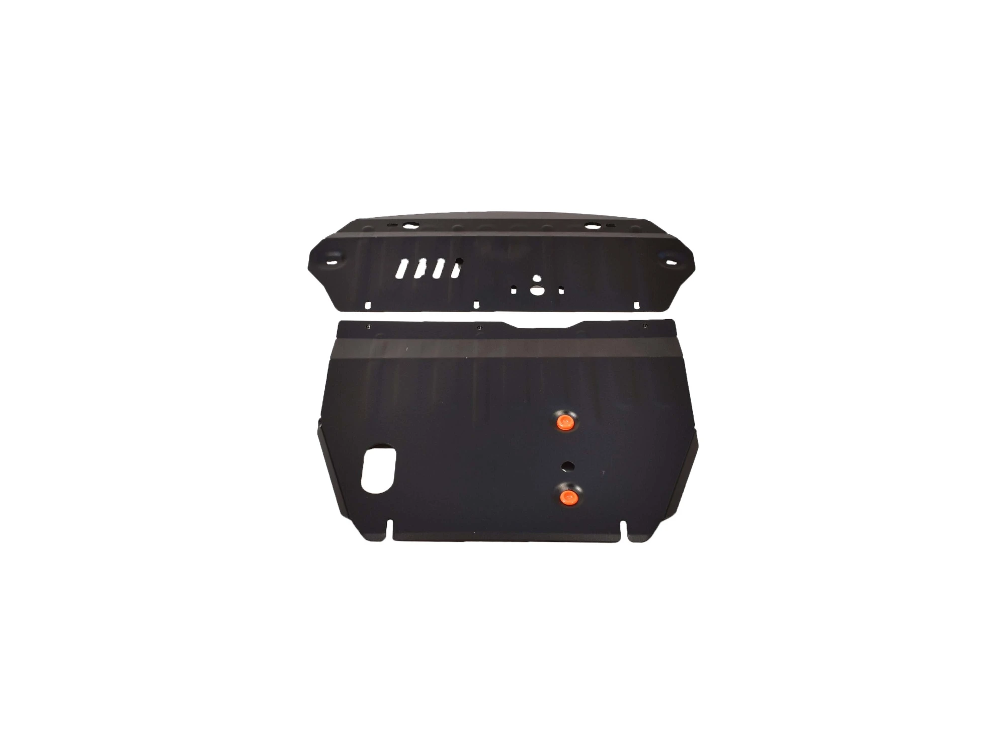 Защита картера и КПП (2 части) для Mitsubishi Eclipse III Черный Alfeco ALF1453ST