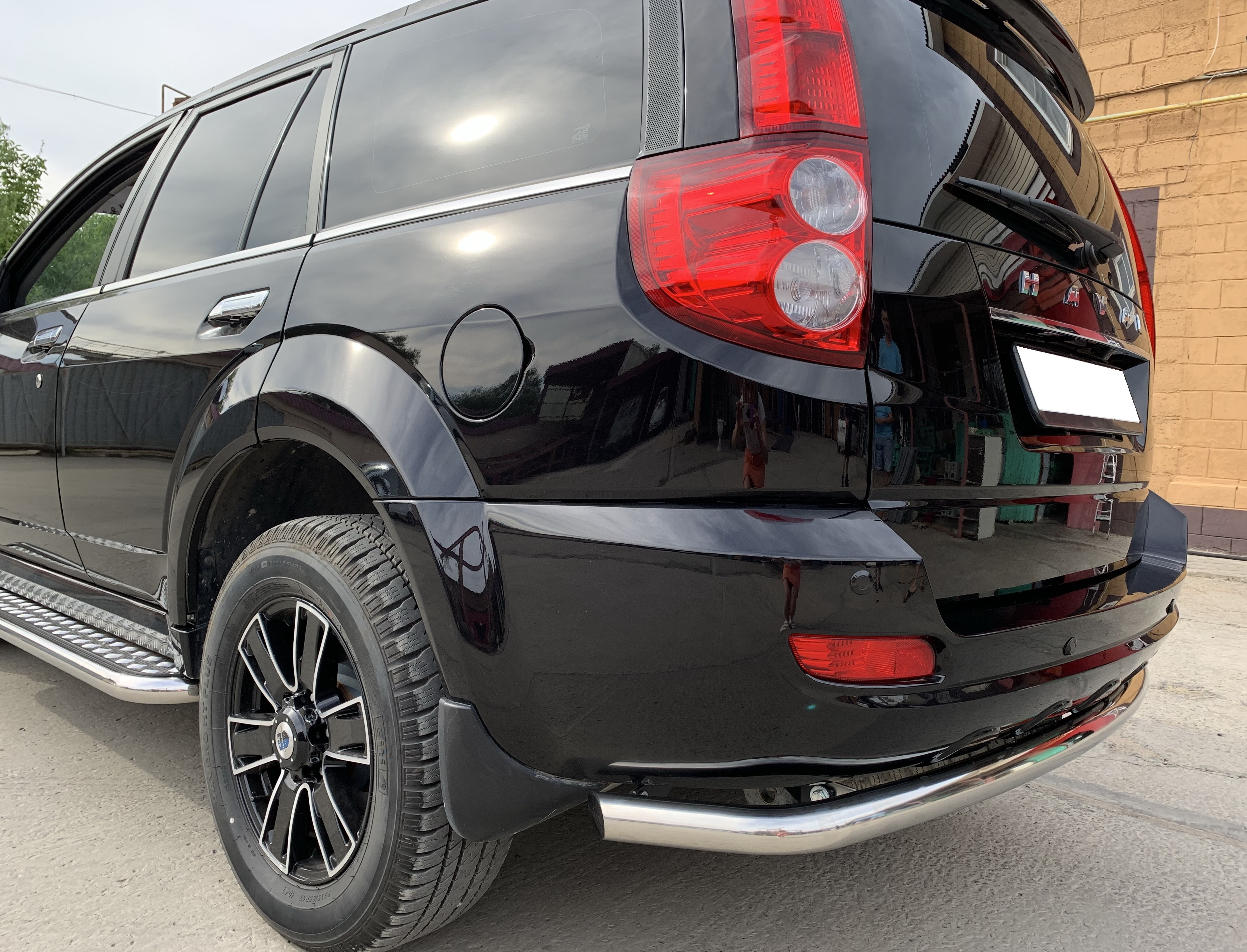 Защита заднего бампера угловая большая d60 мм для Haval H5 I