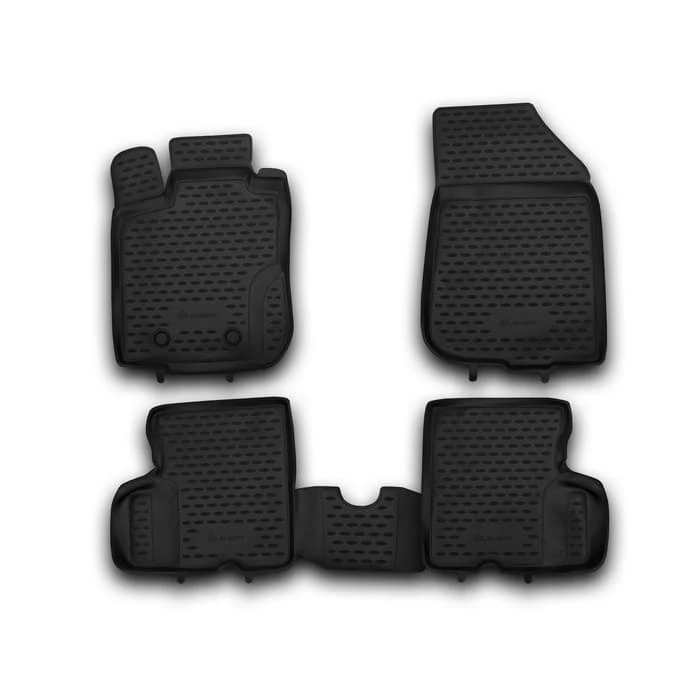 Коврики в салон полиуретан 4шт для Renault Duster I Черный Element NLC.41.28.210kh